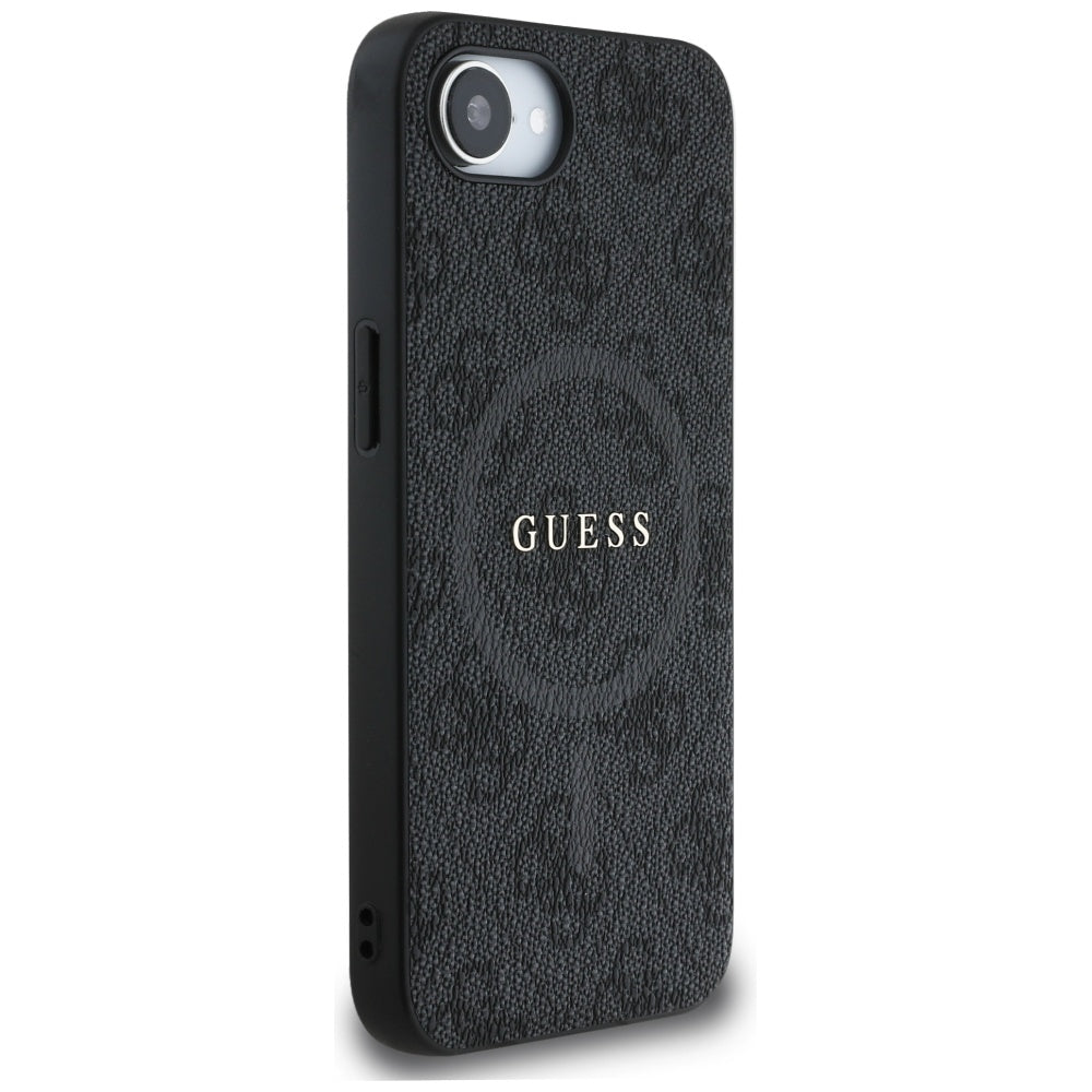 Ovitek MagSafe za Apple iPhone 17e / 16e, Guess, 4G Ring Classic Logo, črn