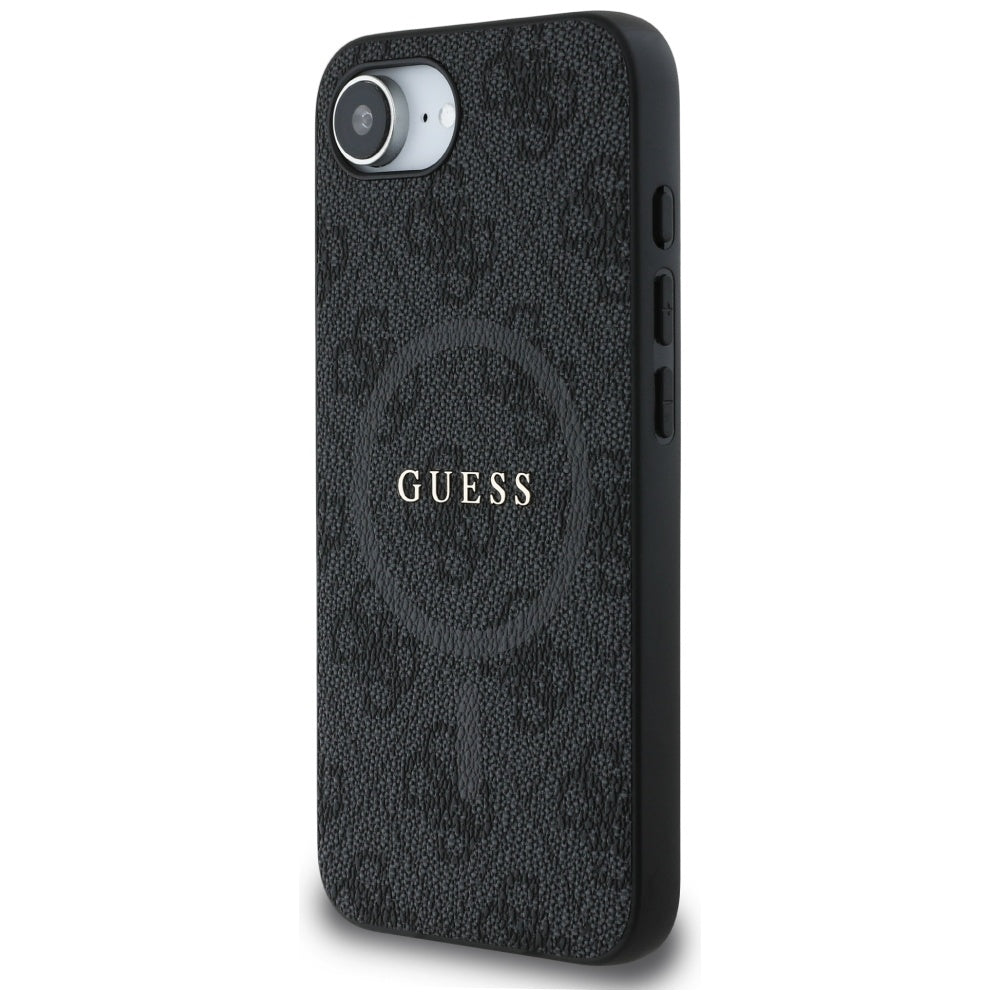 Ovitek MagSafe za Apple iPhone 17e / 16e, Guess, 4G Ring Classic Logo, črn