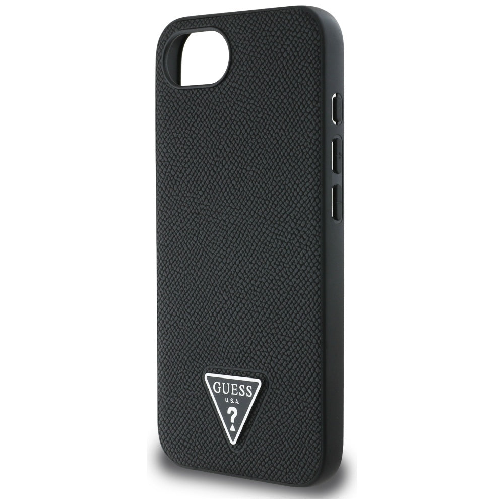 Ovitek MagSafe za Apple iPhone 17e / 16e, Guess, Grained Triangle Logo, Črn