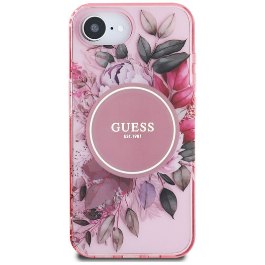 Ovitek MagSafe za Apple iPhone 16e, Guess, IML Flowers, Roza