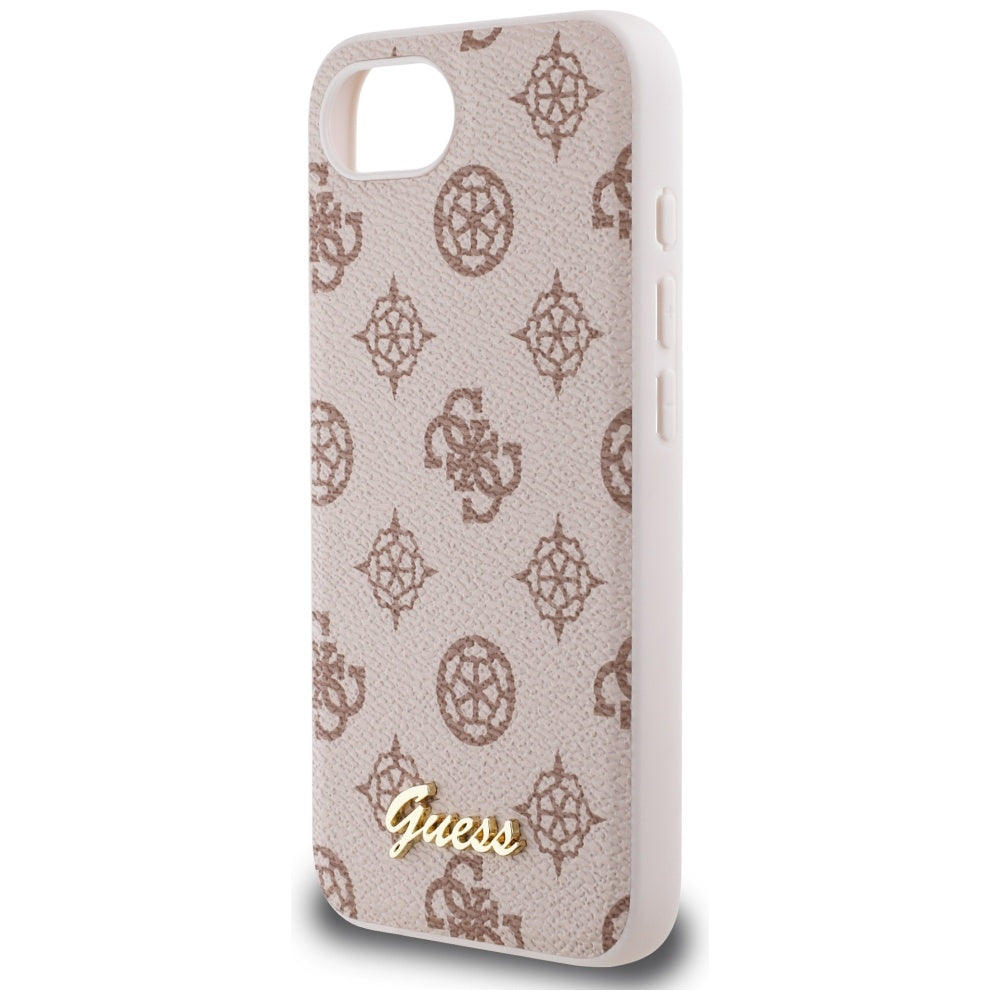 Ovitek MagSafe za Apple iPhone 17e / 16e, Guess, Peony Script, Rjava