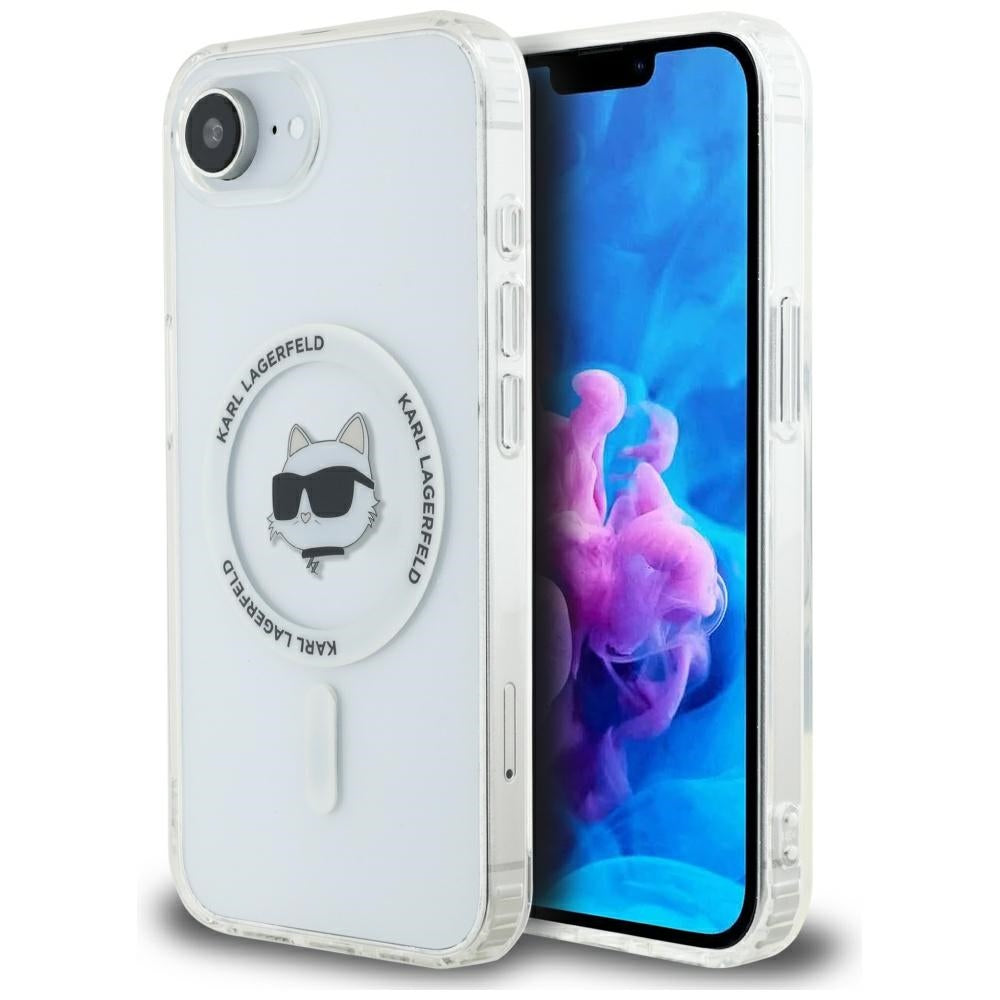 Ovitek MagSafe za Apple iPhone 17e / 16e, Karl Lagerfeld, IML Choupette's Head, Bela