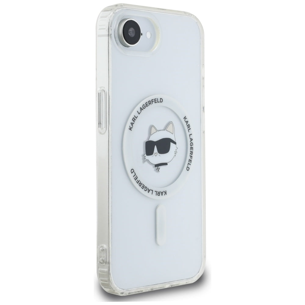 Ovitek MagSafe za Apple iPhone 17e / 16e, Karl Lagerfeld, IML Choupette's Head, Bela