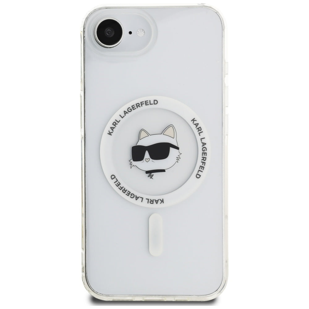 Ovitek MagSafe za Apple iPhone 17e / 16e, Karl Lagerfeld, IML Choupette's Head, Bela