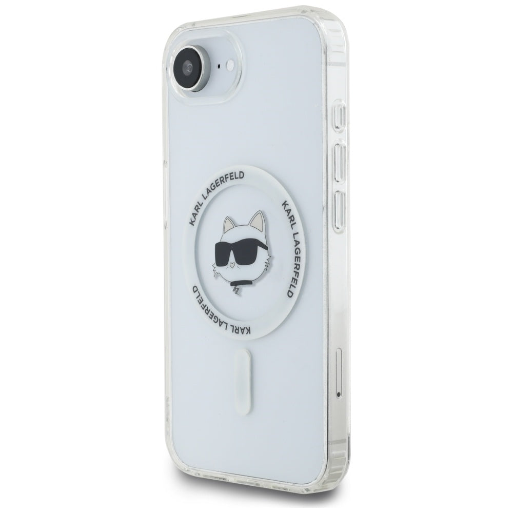 Ovitek MagSafe za Apple iPhone 17e / 16e, Karl Lagerfeld, IML Choupette's Head, Bela