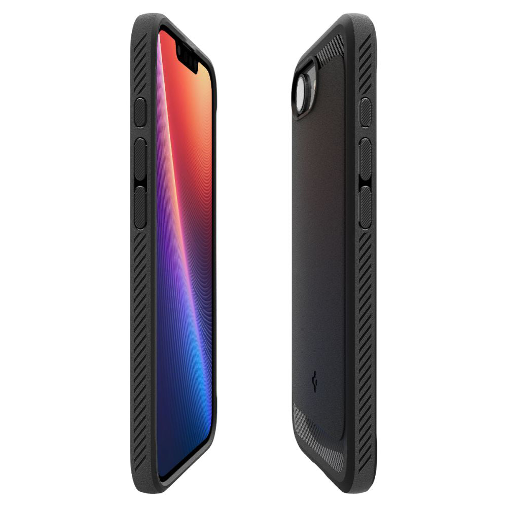 Ovitek MagSafe za Apple iPhone 17e / 16e, Spigen, Rugged Armor, Mat Črn