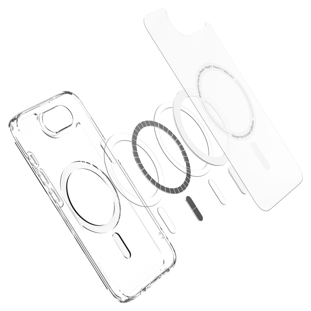 Ovitek MagSafe za Apple iPhone 17e / 16e, Spigen, Ultra Hybrid, Satenasto Bela