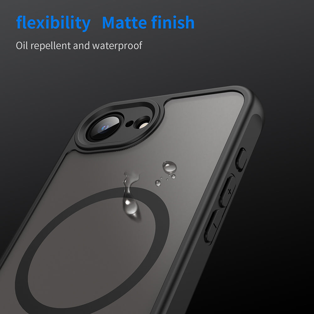 MagSafe ovitek za Apple iPhone 17e / 16e, Techsuit, HaloFrost II, Črn