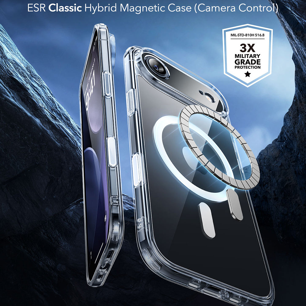 Ovitek MagSafe za Apple iPhone 17 Air, ESR, Classic Hybrid, Prozoren