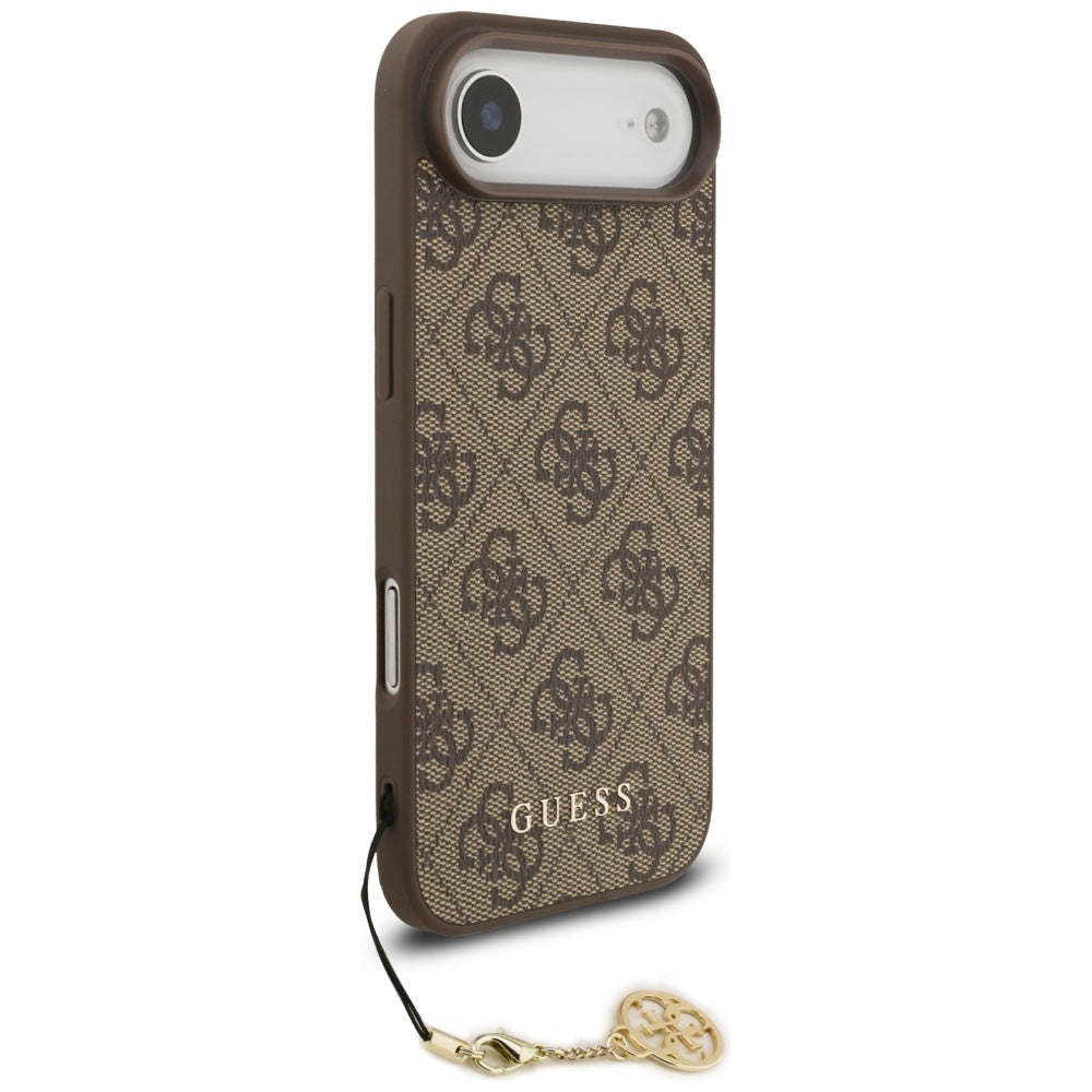 Ovitek MagSafe za Apple iPhone 17 Air, Guess, 4G Charm Cradle, rjava
