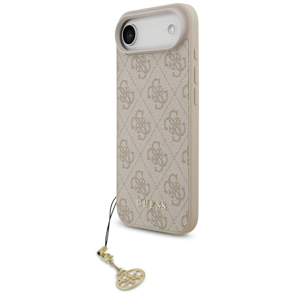 Ovitek MagSafe za Apple iPhone 17 Air, Guess, 4G Charm Cradle, Roza