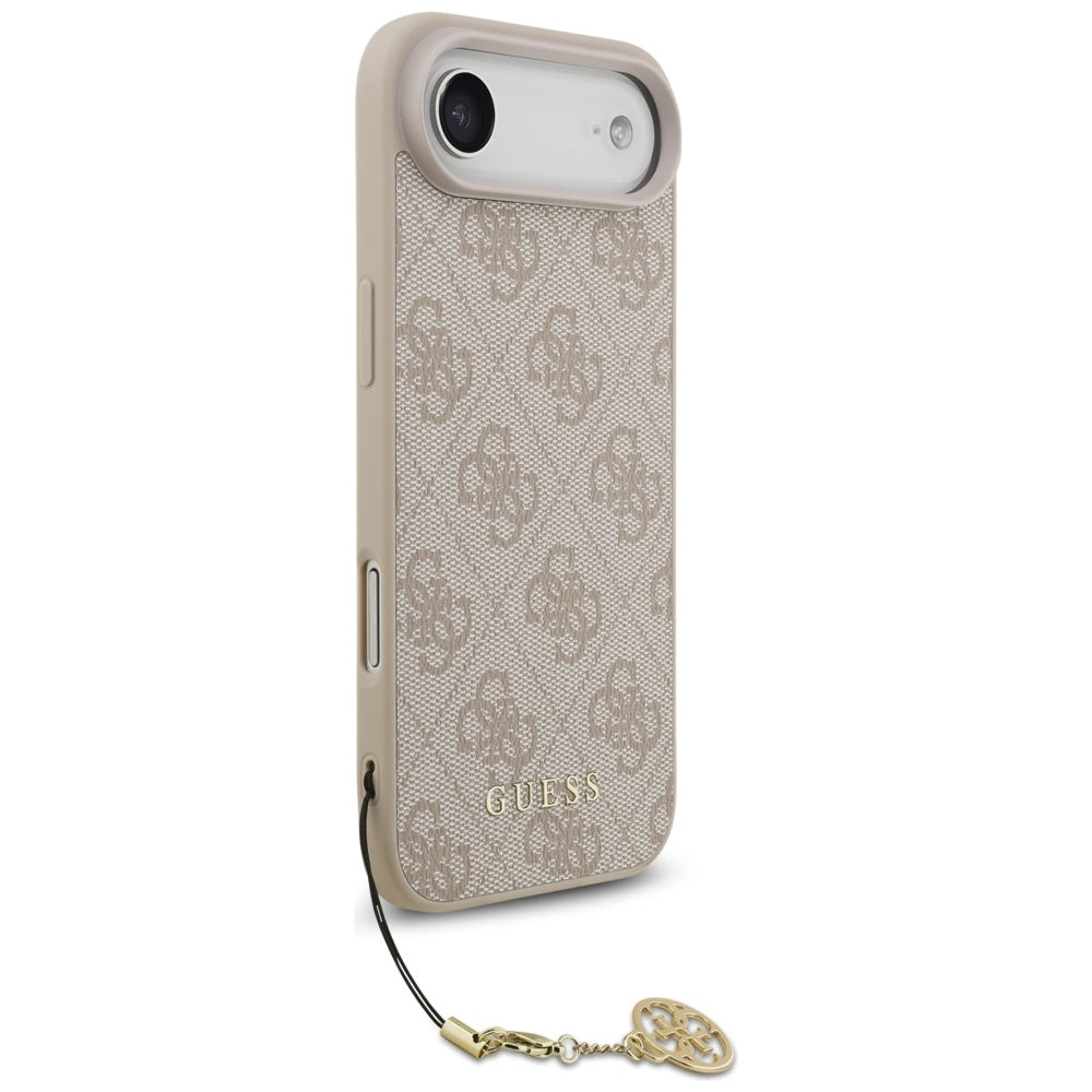 Ovitek MagSafe za Apple iPhone 17 Air, Guess, 4G Charm Cradle, Roza