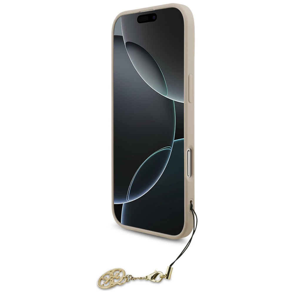 Ovitek MagSafe za Apple iPhone 17 Air, Guess, 4G Charm Cradle, Roza