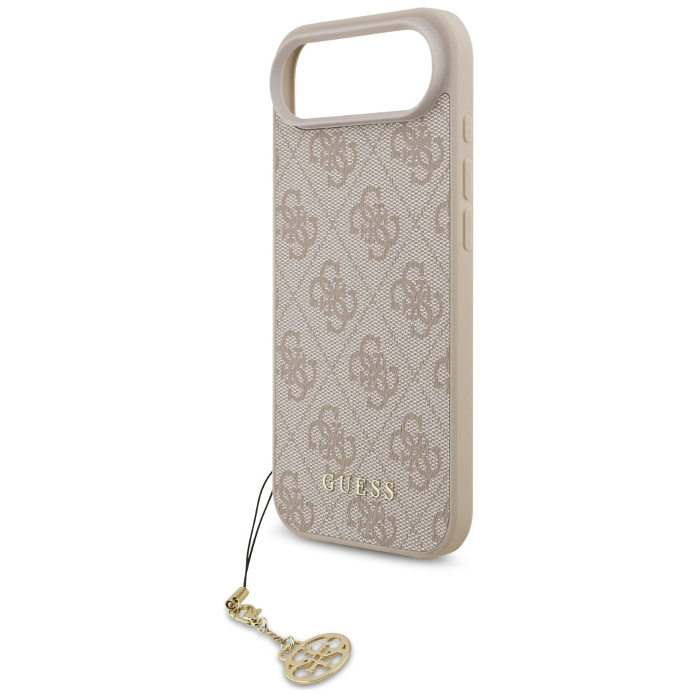 Ovitek MagSafe za Apple iPhone 17 Air, Guess, 4G Charm Cradle, Roza
