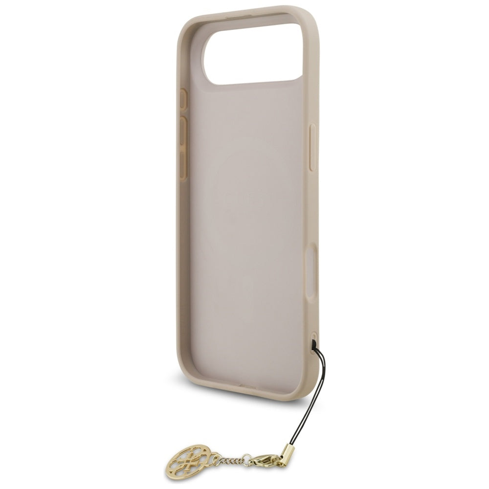 Ovitek MagSafe za Apple iPhone 17 Air, Guess, 4G Charm Cradle, Roza