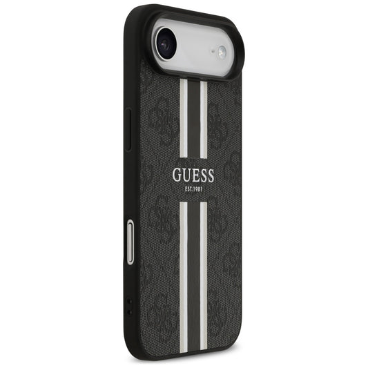 MagSafe ovitek za Apple iPhone 17 Air, Guess, 4G Printed Stripes, črn