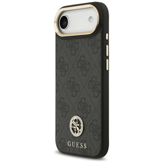 Ovitek MagSafe za Apple iPhone 17 Air, Guess, 4G Strass Logo, Črn