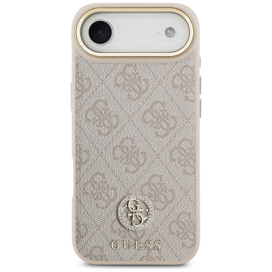 MagSafe ovitek za Apple iPhone 17 Air, Guess, 4G Strass Logo, Roza