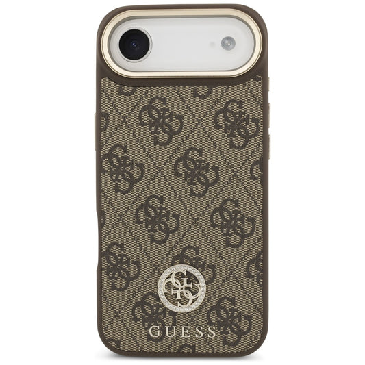 MagSafe ovitek za Apple iPhone 17 Air, Guess, 4G Strass Logo with Big Strap, rjava