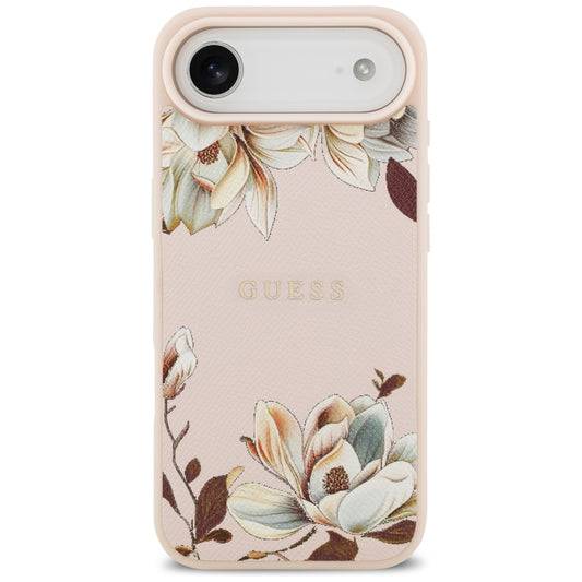 Ovitek MagSafe za Apple iPhone 17 Air, Guess, Grained Flowers, Roza