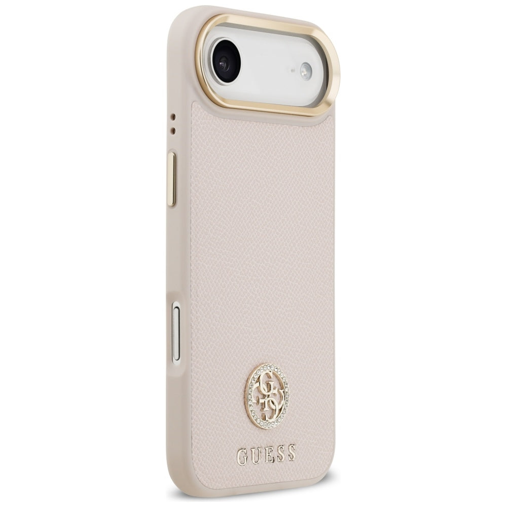 Ovitek MagSafe za Apple iPhone 17 Air, Guess, Grained Strass Logo, Roza