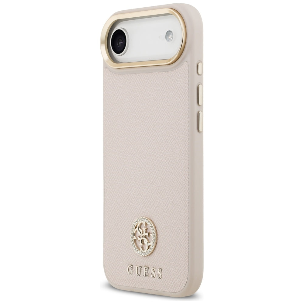 Ovitek MagSafe za Apple iPhone 17 Air, Guess, Grained Strass Logo, Roza