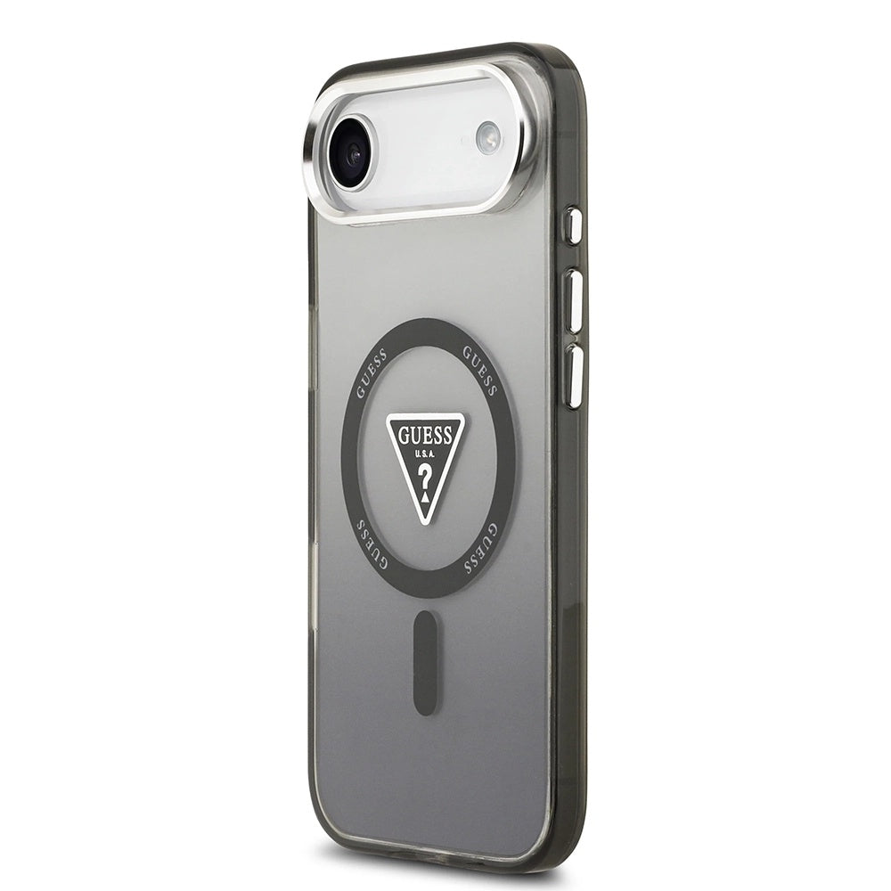 Ovitek MagSafe za Apple iPhone 17 Air, Guess, IML Gradient Triangle Logo, Črna