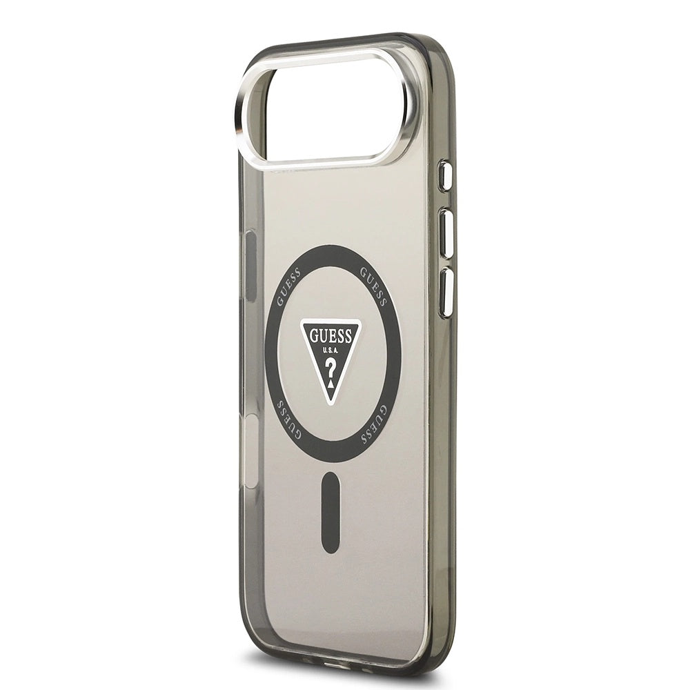Ovitek MagSafe za Apple iPhone 17 Air, Guess, IML Gradient Triangle Logo, Črna