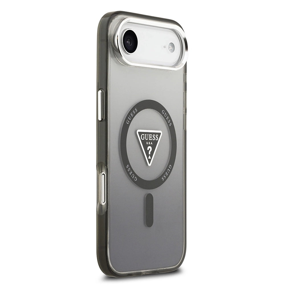 Ovitek MagSafe za Apple iPhone 17 Air, Guess, IML Gradient Triangle Logo, Črna
