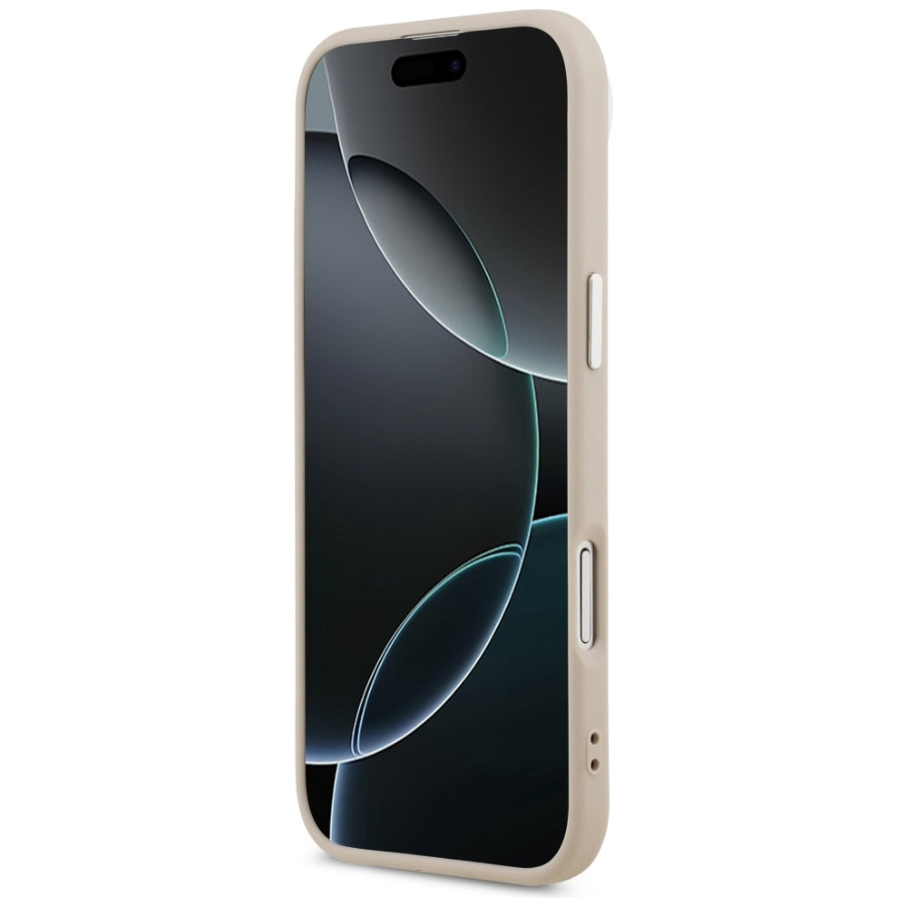 MagSafe ovitek za Apple iPhone 17 Air, Guess, Triangle Logo, Srebrno roza