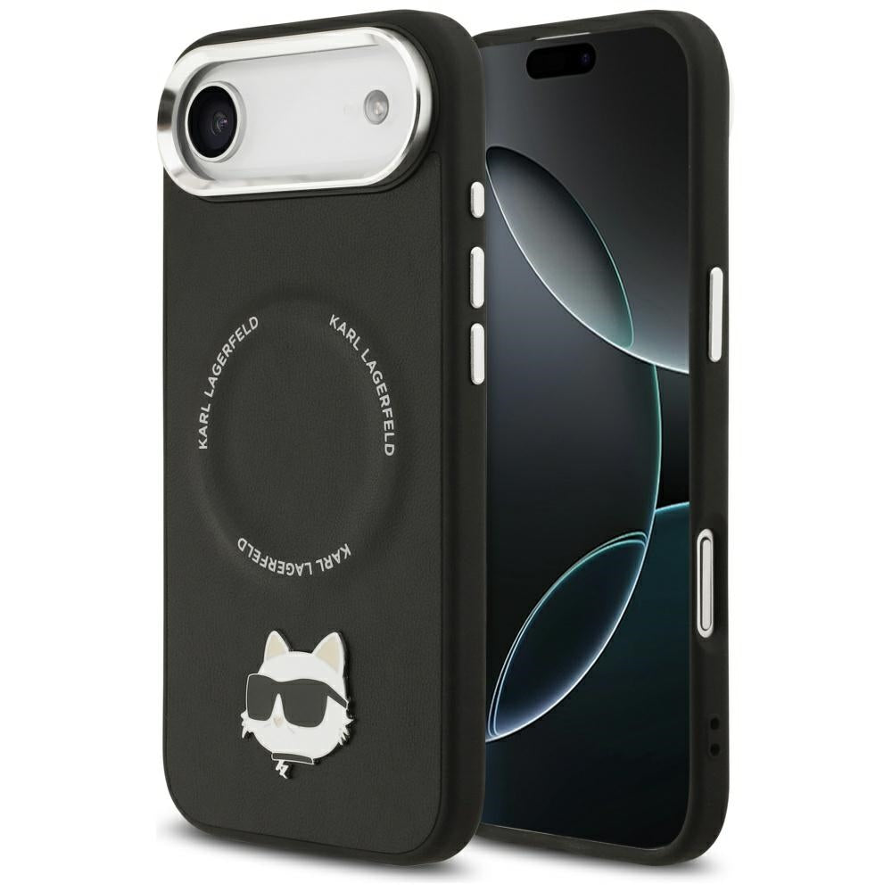 Ovitek MagSafe za Apple iPhone 17 Air, Karl Lagerfeld, Choupette Pin, Črn