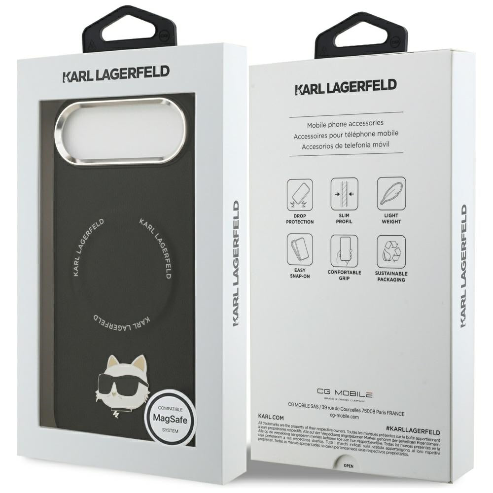 Ovitek MagSafe za Apple iPhone 17 Air, Karl Lagerfeld, Choupette Pin, Črn