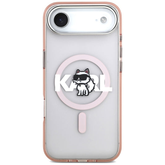 Ovitek MagSafe za Apple iPhone 17 Air, Karl Lagerfeld, IML Sketch Logo Choupette, Roza