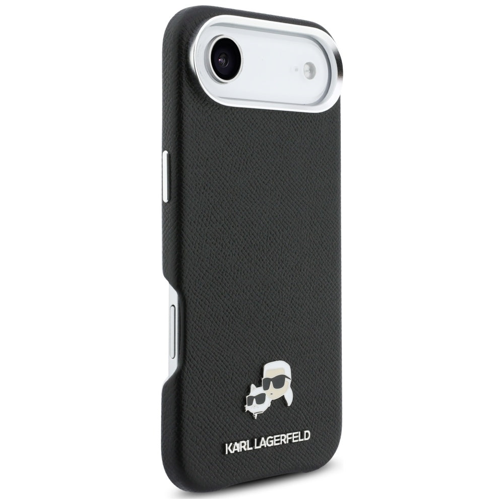 Ovitek MagSafe za Apple iPhone 17 Air, Karl Lagerfeld, Karl & Choupette Head's Pin, črn