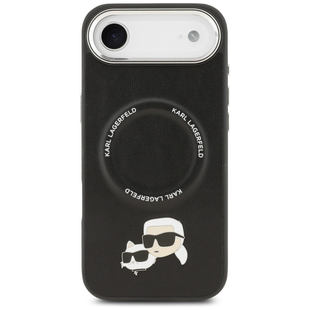 Ovitek MagSafe za Apple iPhone 17 Air, Karl Lagerfeld, Karl & Choupette Pins, Črna