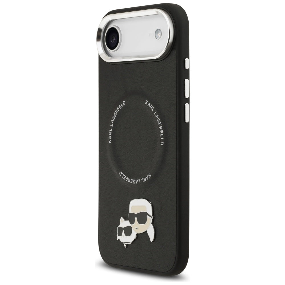 Ovitek MagSafe za Apple iPhone 17 Air, Karl Lagerfeld, Karl & Choupette Pins, Črna