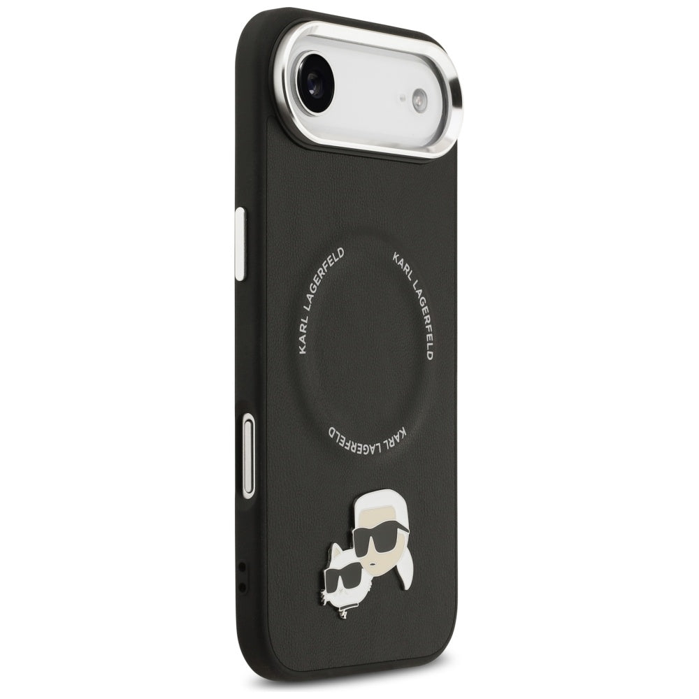 Ovitek MagSafe za Apple iPhone 17 Air, Karl Lagerfeld, Karl & Choupette Pins, Črna