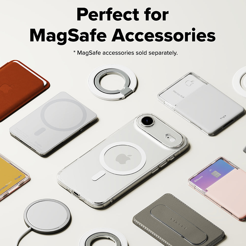 Ovitek MagSafe za Apple iPhone 17 Air, Ringke, Fusion, Prozoren