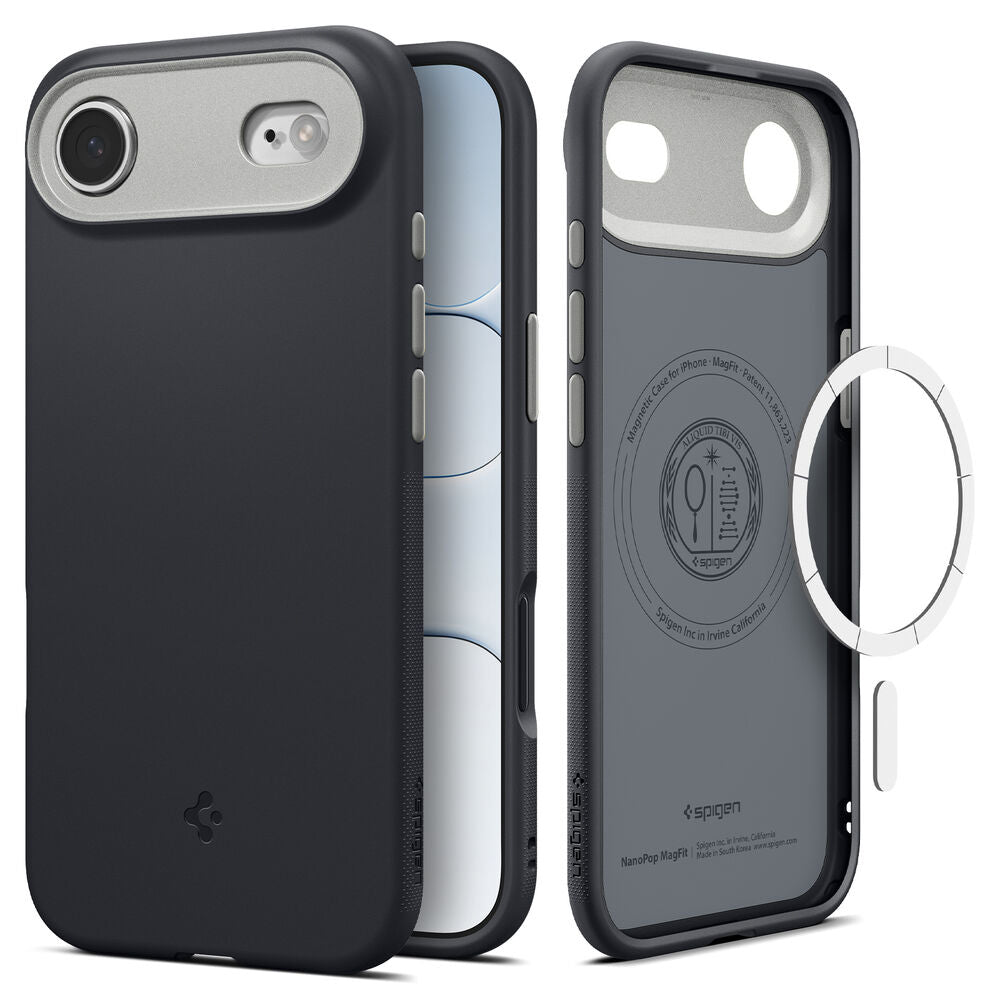 Ovitek MagSafe za Apple iPhone 17 Air, Spigen, Caseology Nano Pop, Črna ACS10301