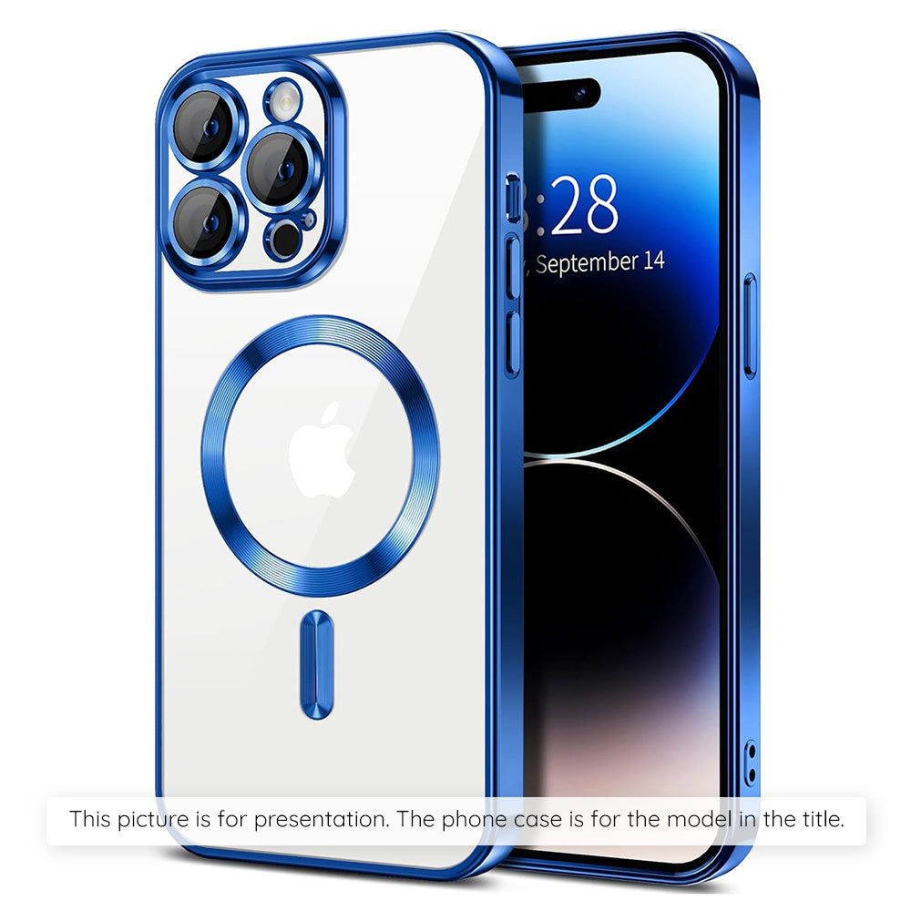 Ovitek MagSafe za Apple iPhone 17 Air, Techsuit, Luxury Crystal, Temno modra