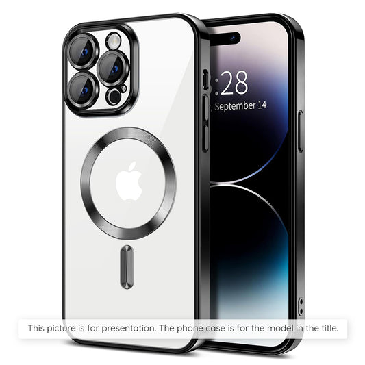 Ovitek MagSafe za Apple iPhone 17 Air, Techsuit, Luxury Crystal, Črn