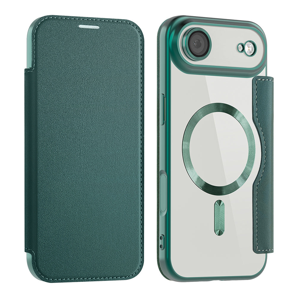 Ovitek MagSafe za Apple iPhone 17 Air, Techsuit, SmartMag Book, Zelen