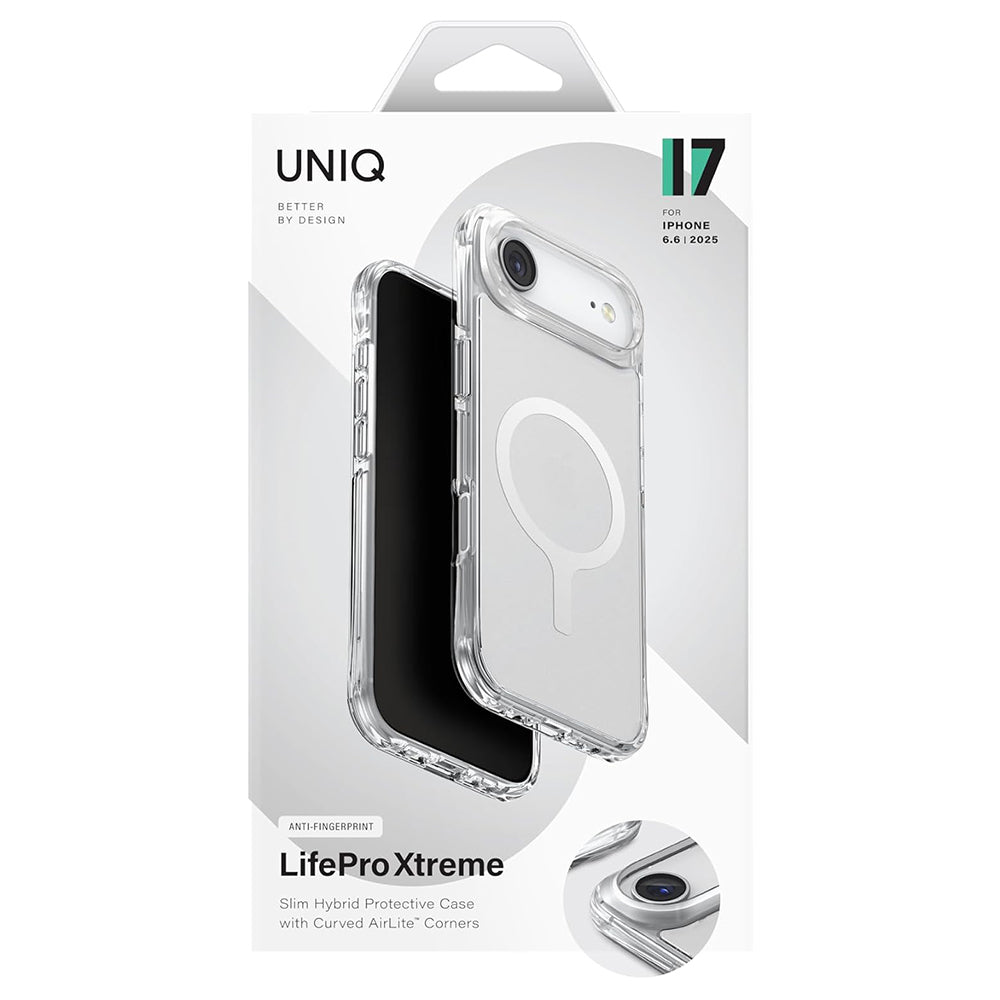 Ovitek MagSafe za Apple iPhone 17 Air, UNIQ, LifePro Xtreme MagClick, Prozoren
