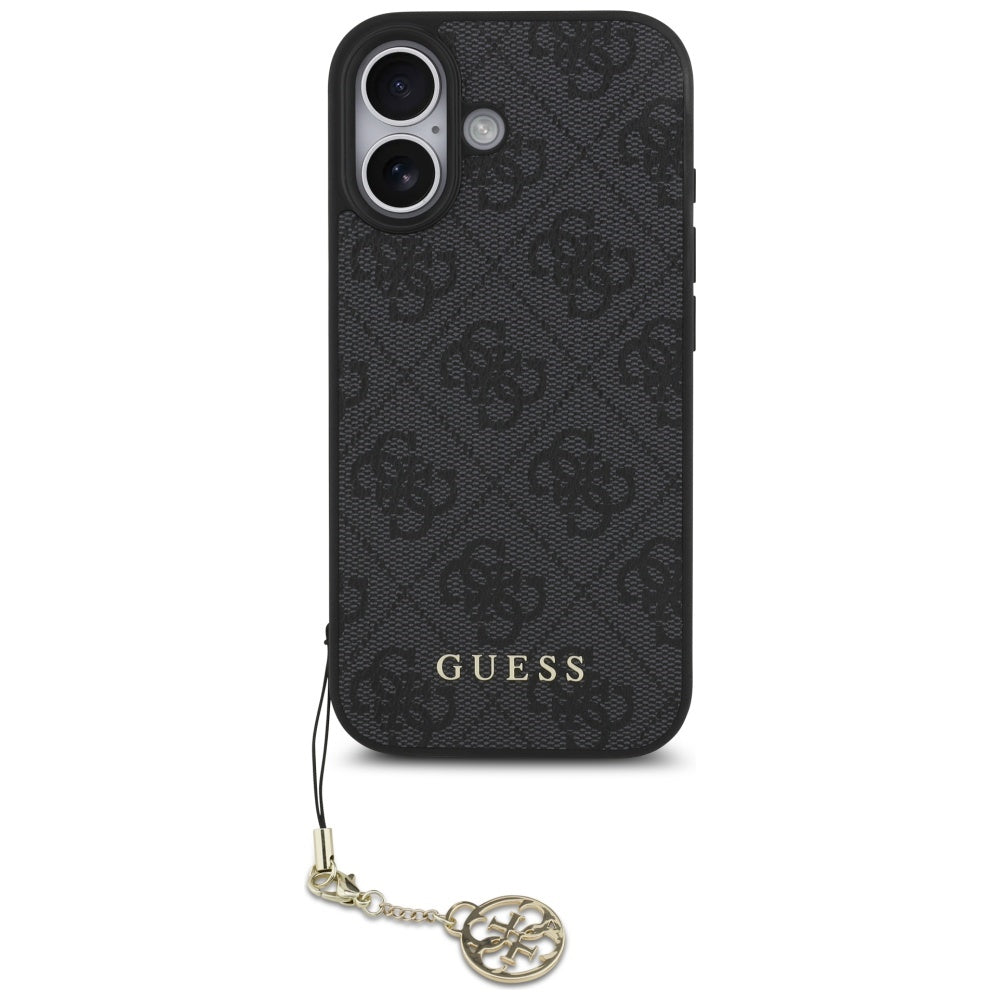 MagSafe ovitek za Apple iPhone 17, Guess, 4G Charm Cradle, črn