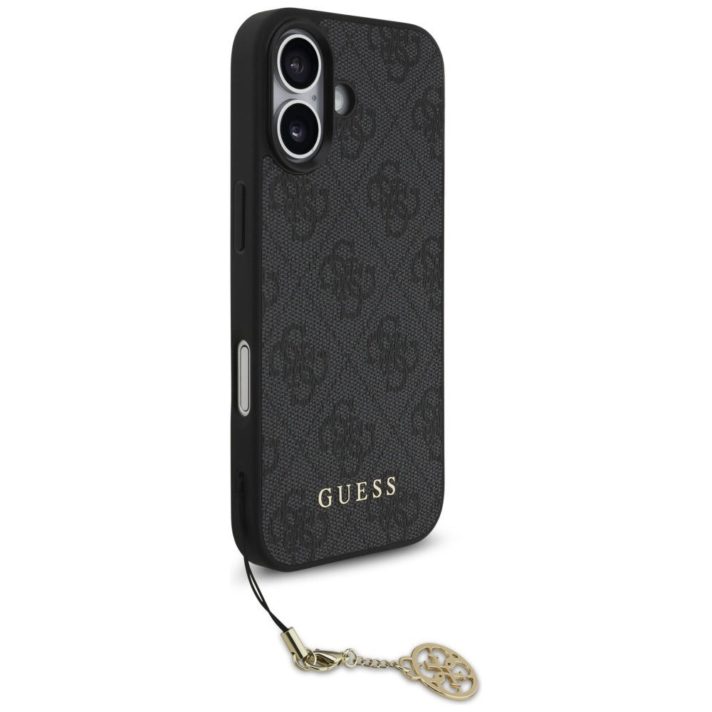 MagSafe ovitek za Apple iPhone 17, Guess, 4G Charm Cradle, črn