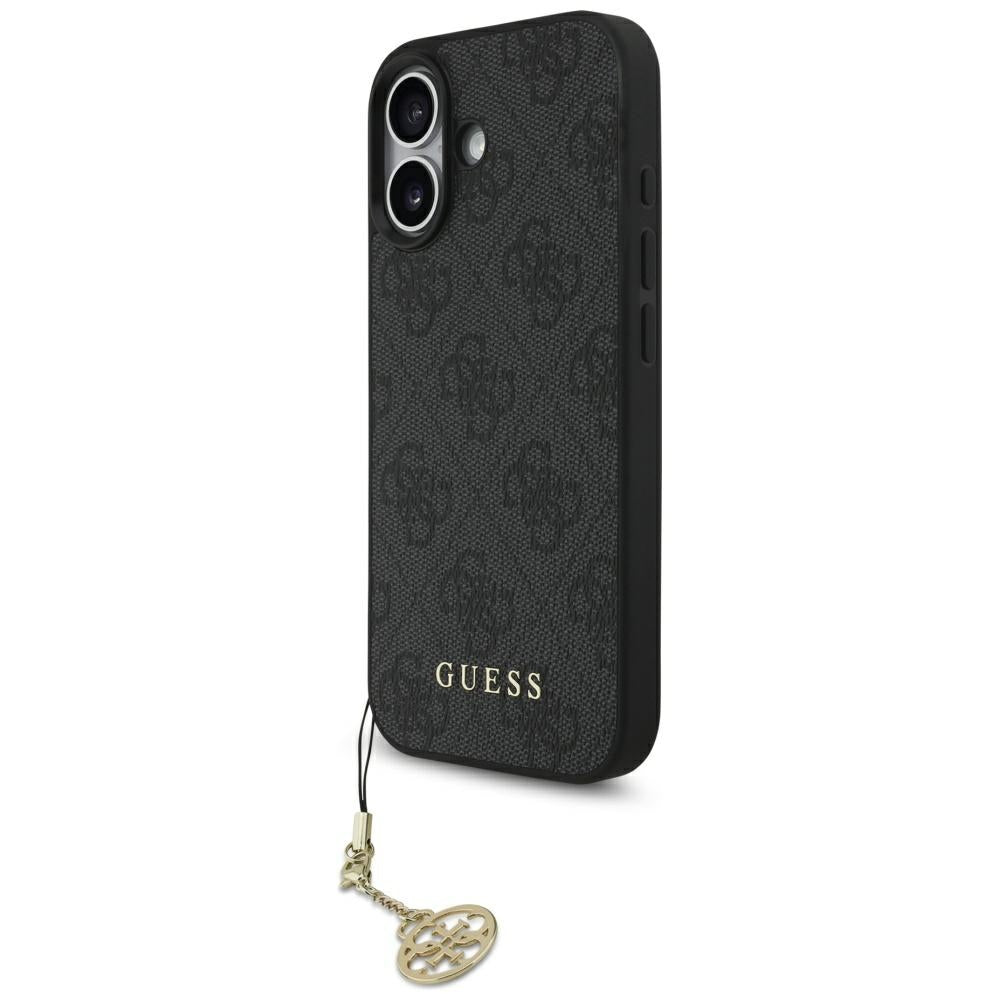 MagSafe ovitek za Apple iPhone 17, Guess, 4G Charm Cradle, črn