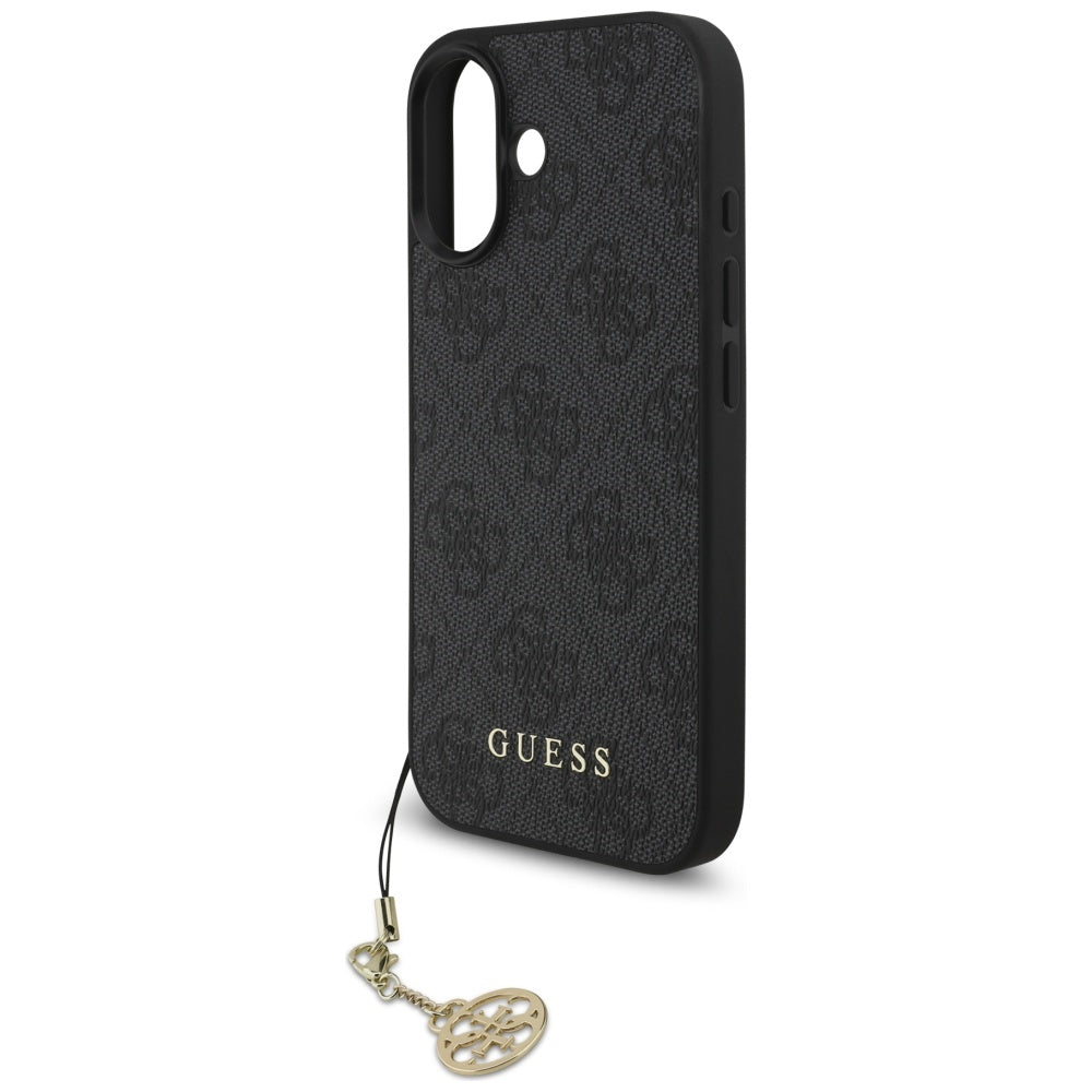 MagSafe ovitek za Apple iPhone 17, Guess, 4G Charm Cradle, črn