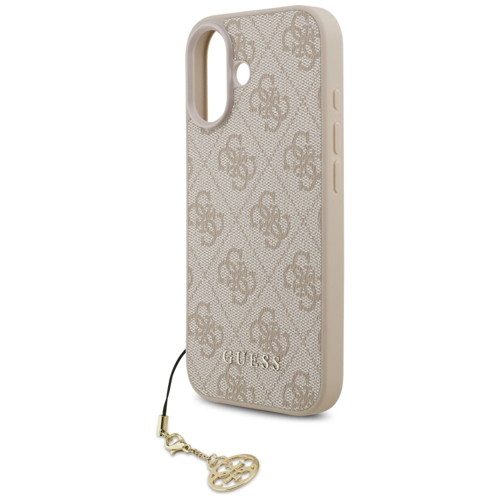 MagSafe ovitek za Apple iPhone 17, Guess, 4G Charm Cradle, Roza