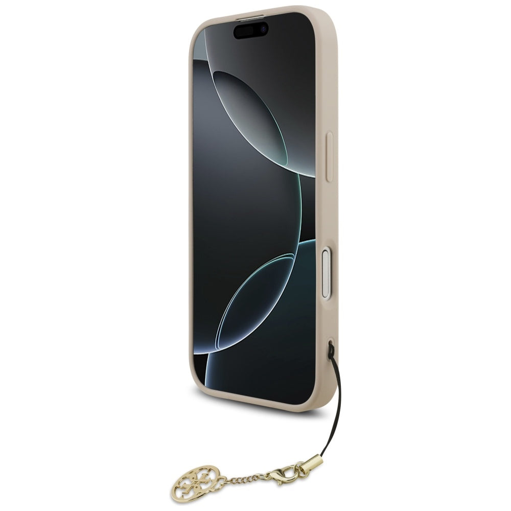 MagSafe ovitek za Apple iPhone 17, Guess, 4G Charm Cradle, Roza