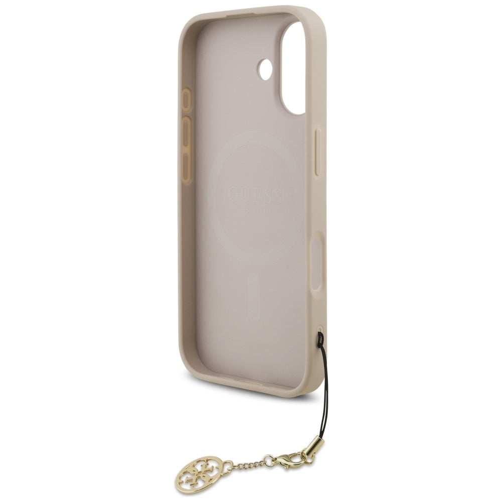 MagSafe ovitek za Apple iPhone 17, Guess, 4G Charm Cradle, Roza